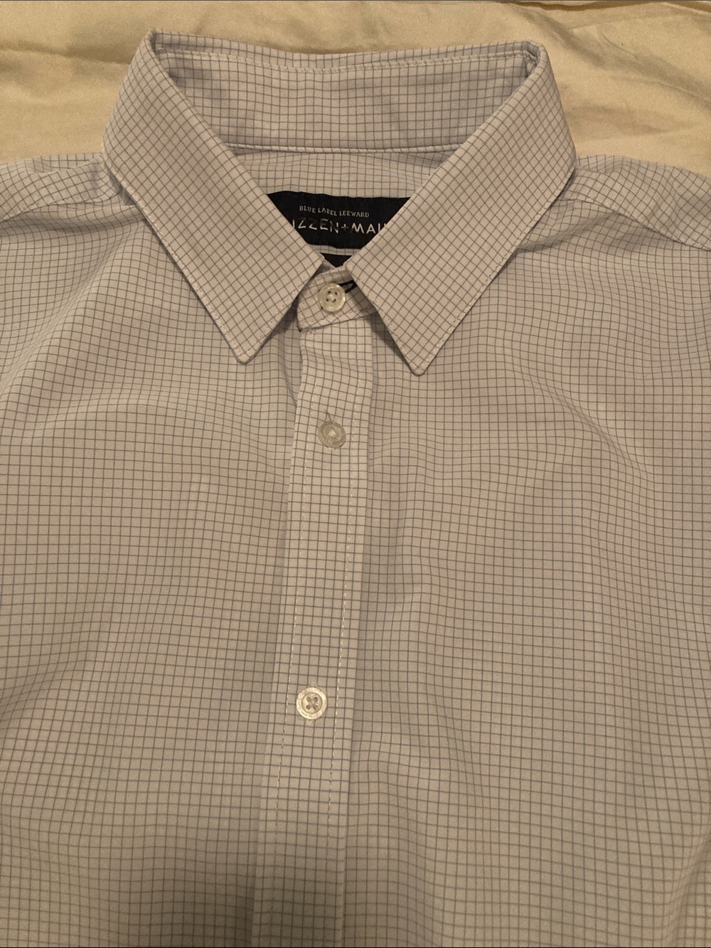 Mizzen+Main Leeward Men's Light blue Windowpane Dress Shirt